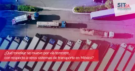 ¿Qué tonelaje se mueve por vía terrestre en México?